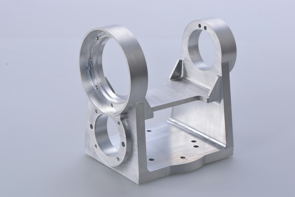 Precision machined aluminum structural bracket