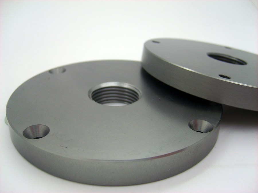 Matte gray metal components